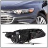 For 2016-2018 Chevrolet Chevy Malibu Black Projector Headlights Assembly Pair