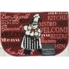 TEXTURED KITCHEN RUG (nonskid back) (16" x 24") FAT CHEF 2 THUMBS UP, D Shape,KD