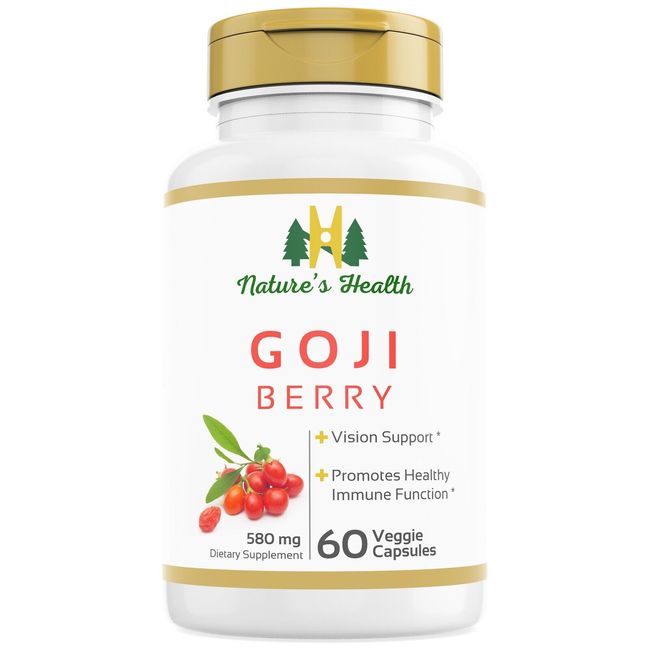 Goji Berry Lycium Berries – Vision Health – 60 Count – Nature’s Health