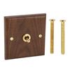 Antique Toggle Switch, Wood Panel Switch Retro Single Toggle Light Switch Wood Walnut Wall Panel Flat Plate Toggle Switch