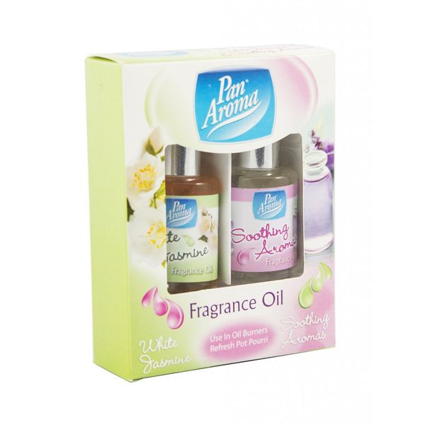 Pan Aroma Fragranced Oils 2 Pack White/Jasmine