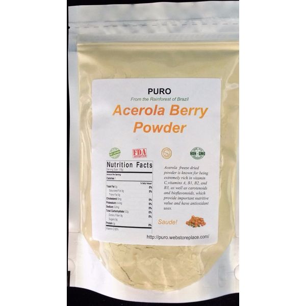 Acerola Cherry 1LB  SUPERFOOD Brazilian Freeze Dried Powder VITAMIN C PURO