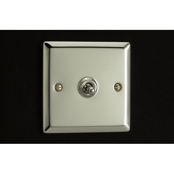 Varilight - 1G 1 or 2W 10A Classic Toggle Switch Chrome - XCT1