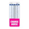 Charge Nurse Badge Buddy Vertical w/Height & Weight Conversion Charts (Oversized, Pink)