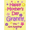 Mothers Day Card (Granny, Yellow)