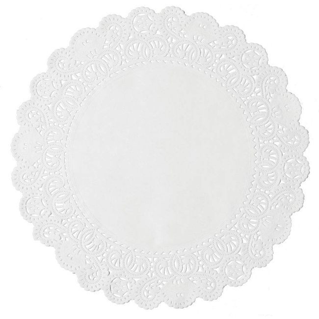 Worlds 25 Pack Round White Normandy paper Doilies Lace Paper Doiles 18"Inch