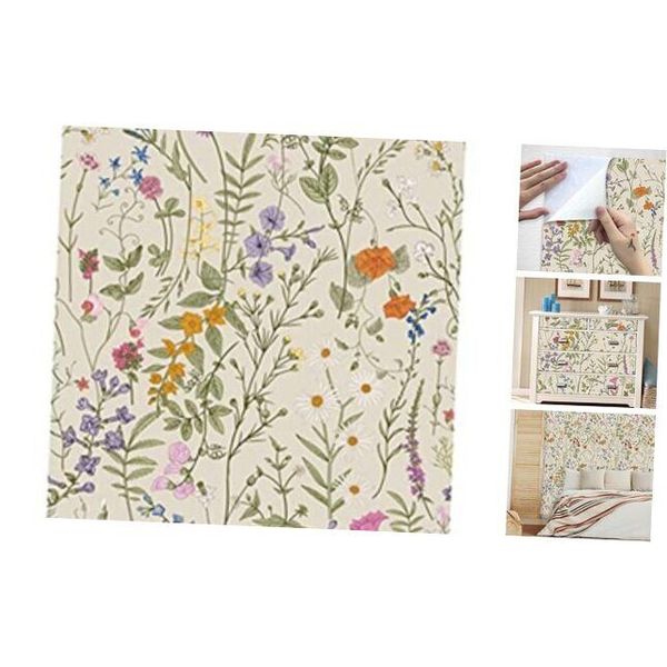 Self Adhesive Colorful Floral Drawer Liner Contact Paper Shelf Liner