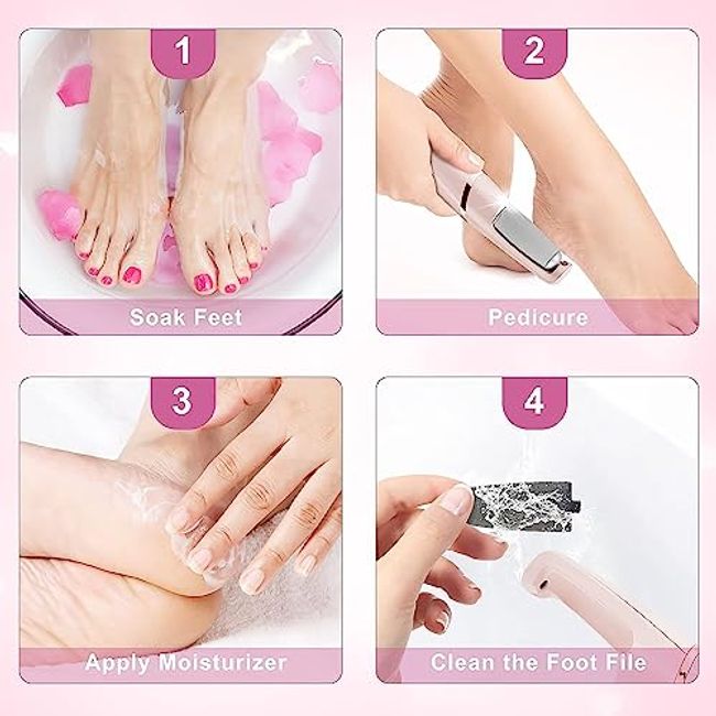 Electric Callus Remover for Feet - Waterproof with 1 Replaceable Abrasive Roller