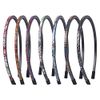 Nenjindz Skinny Headbands Thin Leather Covered Hairbands,Bohemian Plastic Hair Hoops Solid Simple Headbands for Women Girls(7 PCS)