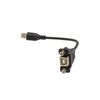kenable USB 2.0 Panel Mount Printer B Female to A Female Socket 15cm Black