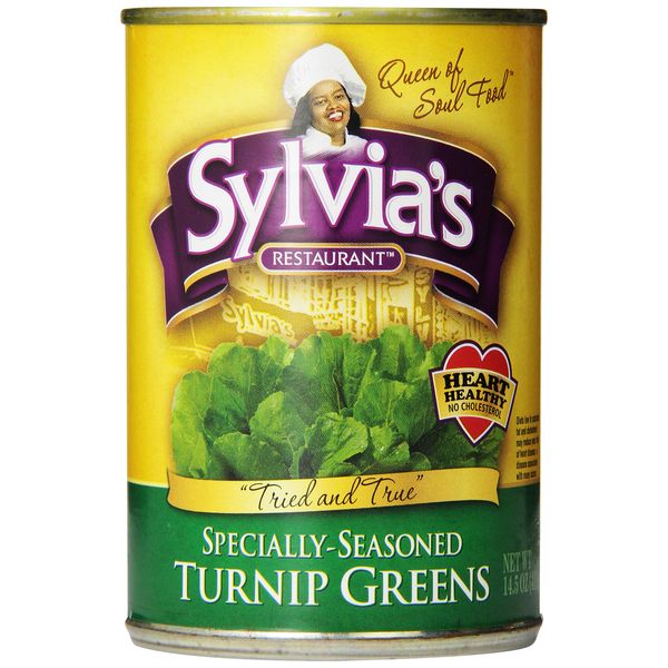 Sylvia's Specially-Seasoned Turnip Greens, 14.5 Ounces Cans (Pack of 12)