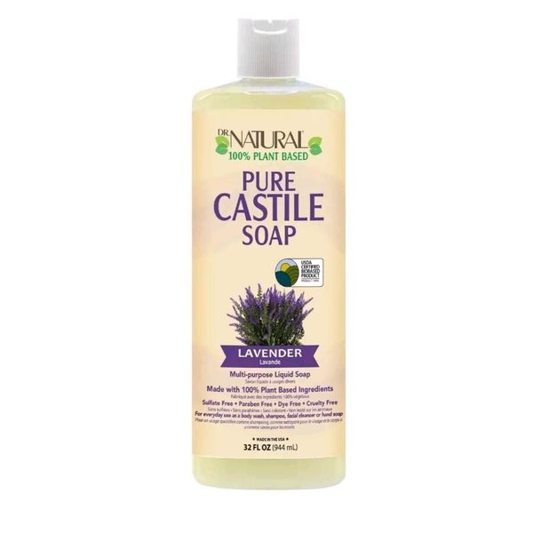 Dr. Natural | Pure Castile Soap Lavender (32 Oz) 6 Pack Box 📦 