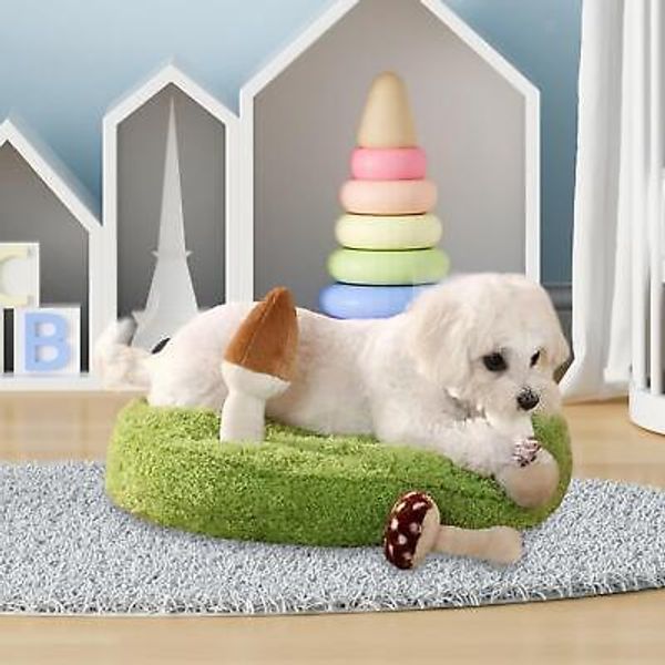 Cat Bed Cushion Anti Skid Bottom Sofa Bed Mushroom Decor for Kitten Dogs