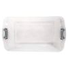 HOMZ 64-Quart Clear Plastic Stackable Storage Bin with Lid Container Box with Latching Handles for Home Garage Organization, Clear (2 Pack)