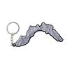 Generico Liguria Italy 3D Topographic Keyring, Gray-black, One size