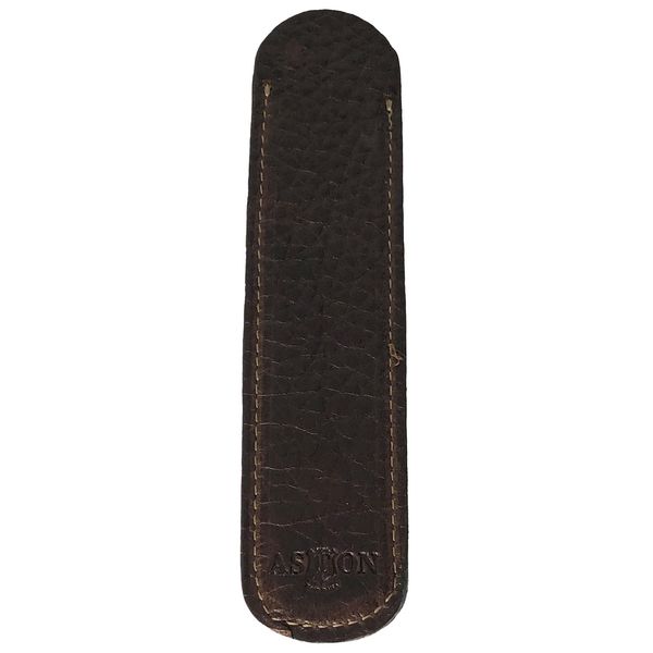 Single Pen Slip - Brown Leather