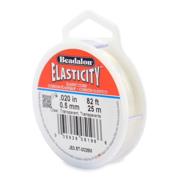 Beadalon 0.5 mm 25 m Elastcity, Clear