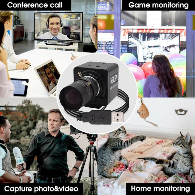 High Speed Webcam MJPEG 260fps 360P/ 120fps 720P/ 60fps 1080P OmniVision  OV4689 CMOS USB Web Camera With Varifocal CS Lens