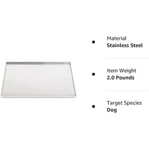 Pinnacle Systems Metal Replacement Dog Crate Pan Chew Proof Steel Tray