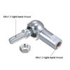 sourcing map 4pcs CS10 M6 Angle Ball Joint, M6x1.0 Right Hand Thread, A3-Steel Self-lubricating Ball Socket End Fitting