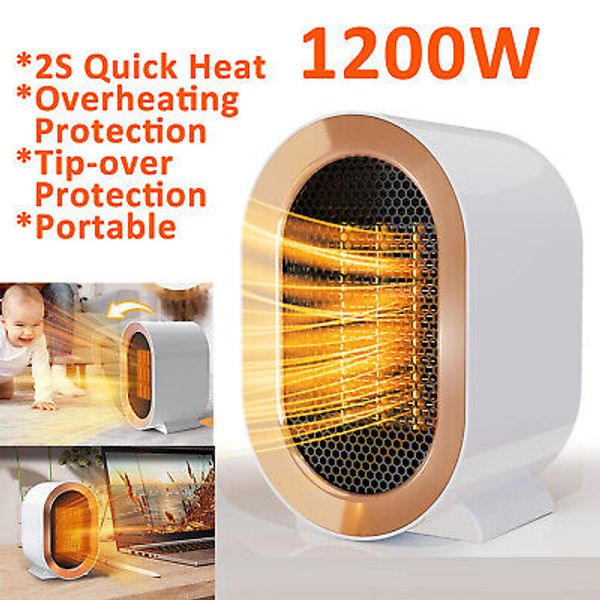 1200W Electric Space Heater Fast PTC Ceramic Instant Heating Fan for Room Office