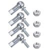 sourcing map 4pcs CS10 M6 Angle Ball Joint, M6x1.0 Right Hand Thread, A3-Steel Self-lubricating Ball Socket End Fitting