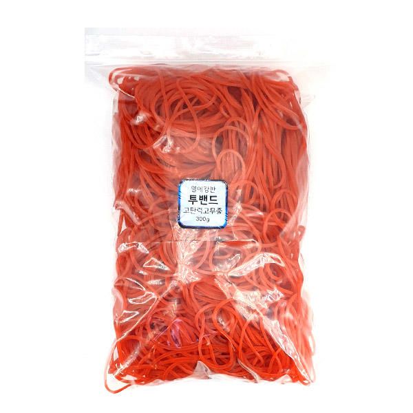 Heat-resistant two-band high-elasticity rubber band 300g (red 70)