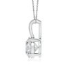 1.25 ct. Genuine White Sapphire Round Solitaire Necklace - Solid Sterling Silver