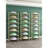 Half Gym Ball Display Rack Organizer Storage Box Yoga Pilates Physical Education Classroom Stand, Gold 4th Floor