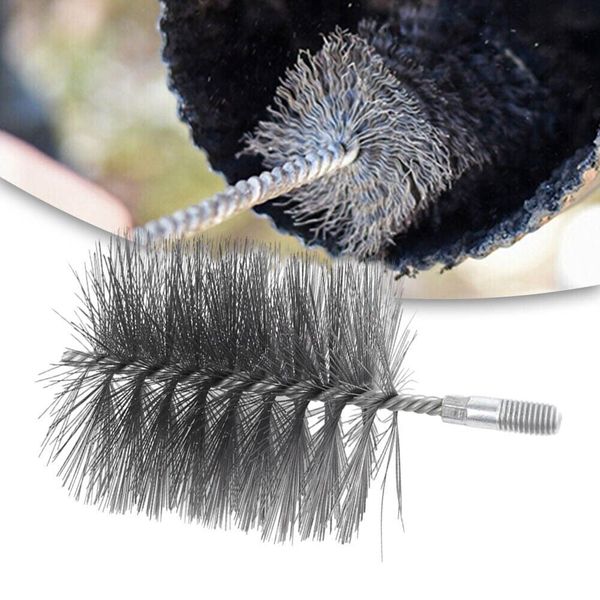 4inch Chimney Brush Cleaning-Brush Round Steel Wire Fireplace Flue Pipe-Rust NEW