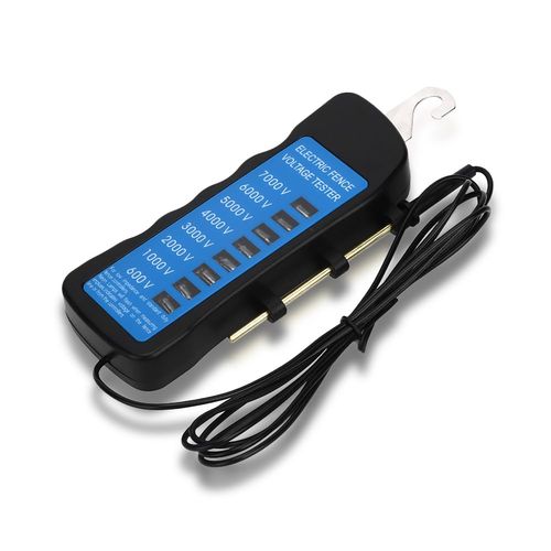 Joyzan Fence Voltage Tester, Electric 7000V ABS Portable Testing Tool Digital Electrical Handheld Fault Finder Volt Meter Locator Checker Voltmeter Troubleshooter 8 Indicator Lights Farm Home Garden