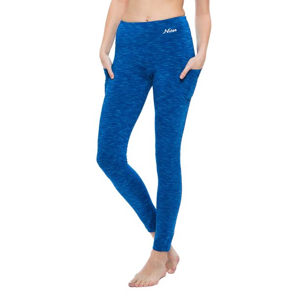 Nirlon Women's Leggings with Pockets High Waisted Workout Yoga Pants (2XL, SD Royal)