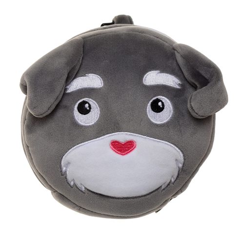 Puckator Relaxeazzz Barks Dog Squad Round Travel Pillow And Eye Mask For Sleeping With Quick Release - Plushie Sleeping Mask For Airplane - Flight Pillow For Kids Adults - Cute Sleeping Mask