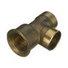 22mm x 1/2" x 22mm Threaded End Tees - End Feed