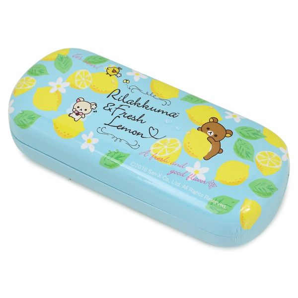 Pearl Rilakkuma Fresh Lemon Hard Magnetic Glasses Case Blue