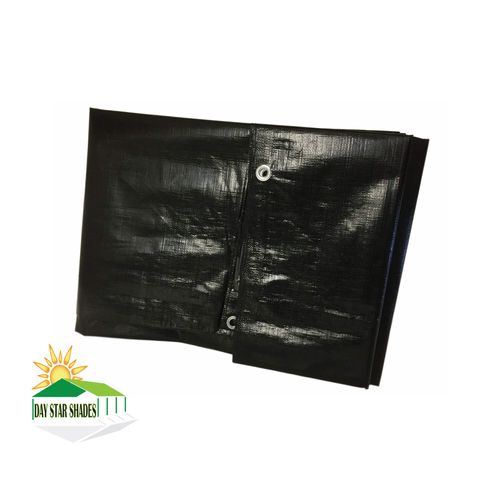 14 mil Extra Heavy Duty Black Tarp UVP Canopy Tarp Black 12 ft x 30 ft