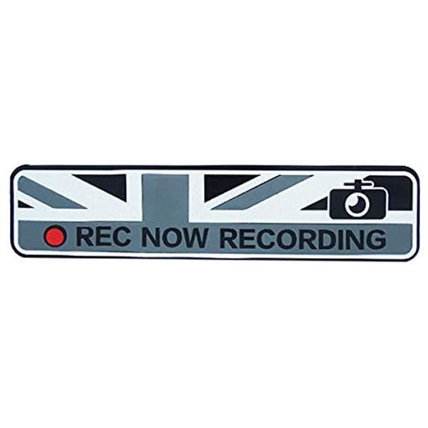 Mini Cooper Blackjack Design REC NOW RECORDING On Dash Cam Sticker with Reflective Function for Dangerous Drivers & Harassment Drivers