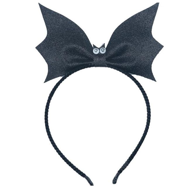 ZCYYYS Halloween Bat Headband Hair Accessories Dress Up Headband Halloween Headpiece Costume Props WJR14 (Black)