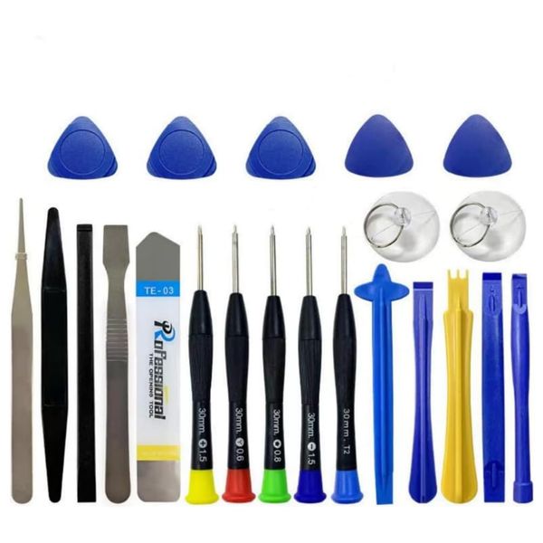 MEETOZ 22pcs Upgraded Version Electronics Repair Tool Kit, Replace Screen Battery Camera Small Electronics Open Pry Tool Kits Sets DIY, for Fix Phone/iPhone,Computer/PC,Tablet/Pad