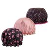 YOFASEN Shower Cap - 3 Pack Shower Hat Double Layers Bath Caps Waterproof Elastic Band Bath Kitchen Cap Bathing Hair Cap