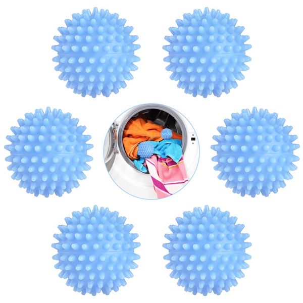 URAQT Tumble Dryer Balls, 6 Pack Energy Saving Dryer Balls, Reusable Tumble Dryer Clothes Softener Washing Machine Balls, Silicone Laundry Balls for Home Washing Machine Quick Drying