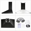 36" Wall Mount Range Hood Kitchen Cook Vent 3-Speed Fan w/LED Mechanical Control