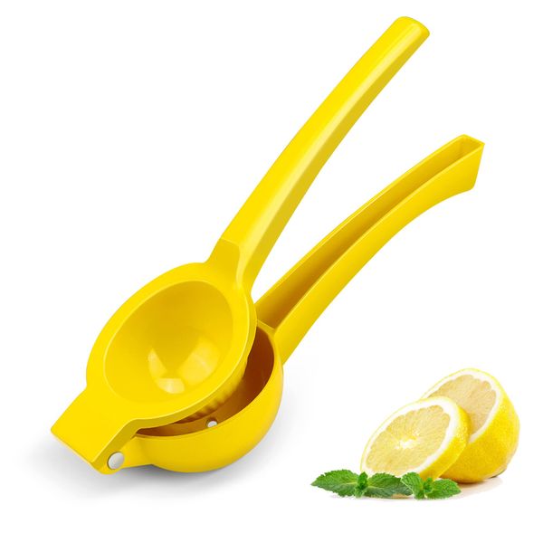 JIEJIE Lemon Squeezer - Lemon Juicer - Metal Manual Hand Juicer Tool, Lemon & Lime Squeezer,Kitchen Tools for citrus juicer & Dishwasher Safe