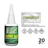 Green Stuff World CA Glue, 20g Bottle with 5 Replaceable Tips, Cyanoacrylate Liquid Adhesive for Bonding Different Materials
