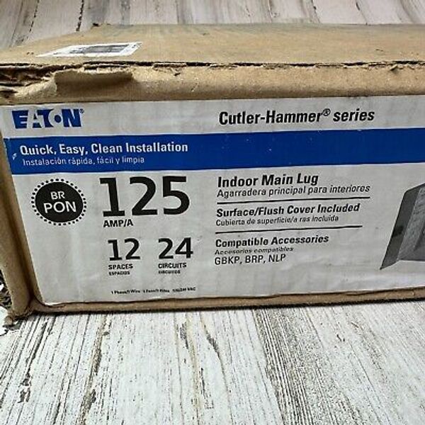 Eaton BRP12L125 125A 1-Pole  Load center Panel 12-24 Circuit