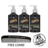 Suavecito Face and Body Lotion 3 Pack Bundle 8 oz. Pump Bottles