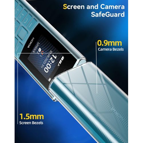 Anlxhj Compatible with Nokia 105 4G 2023 Case, Soft Bumper Anti-Scratch Silicone Phone Case Cover Transparent