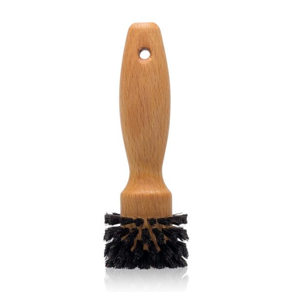 SAUBA Bosco Socket Brush | Cleaning Brush Made of Wood with Horsehair | for Schuko Socket Type C, F, K | Socket Cleaner Brush Made of Natural Materials
