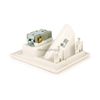 Monoprice Recessed Low Voltage Cable Wall Plate - with Recessed Power, White