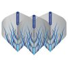 RED DRAGON Peter Wright Snakebite Hardcore Mohawk Blue Dart Flights - 3 Sets Per Pack (9 Flights in Total)